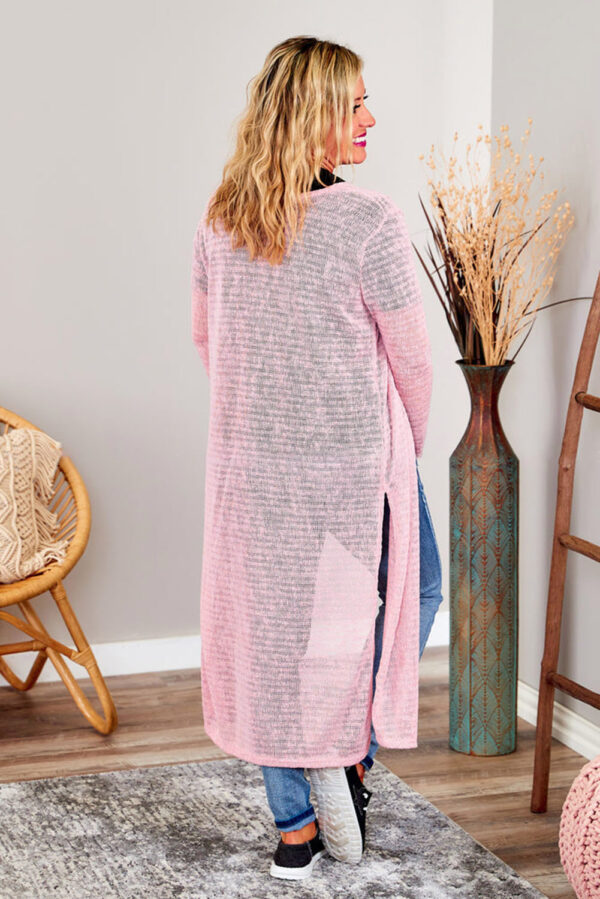 Pink hotsell sheer cardigan