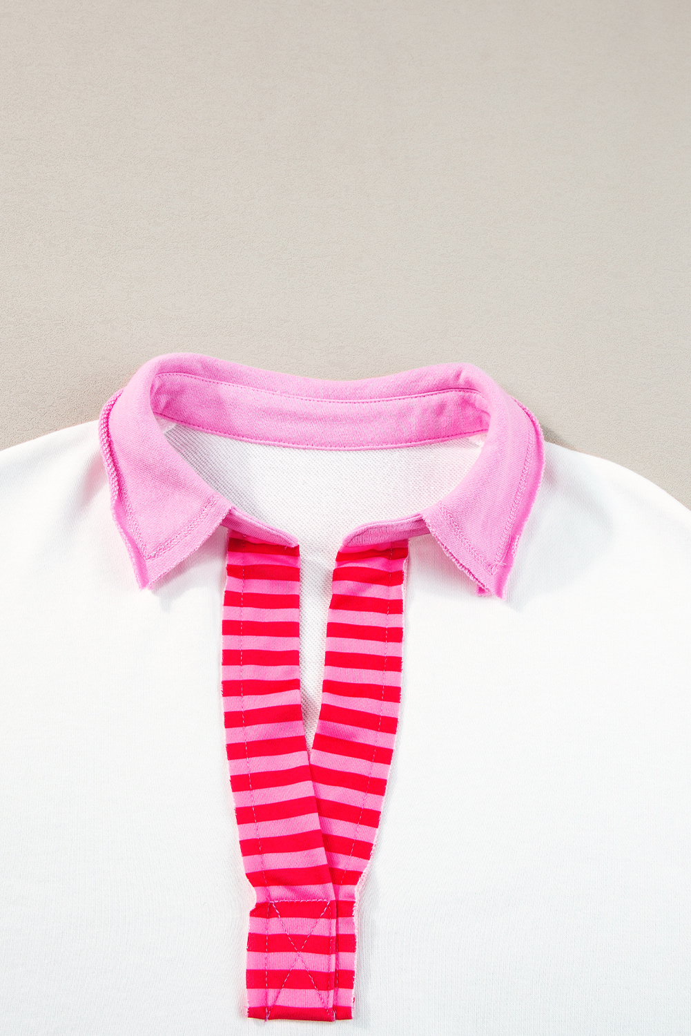 White Stripe Colorblock Patchwork Short Sleeve T Shirt Dress White Stripe Colorblock Patchwork Short Sleeve T Shirt Dress - Image 5