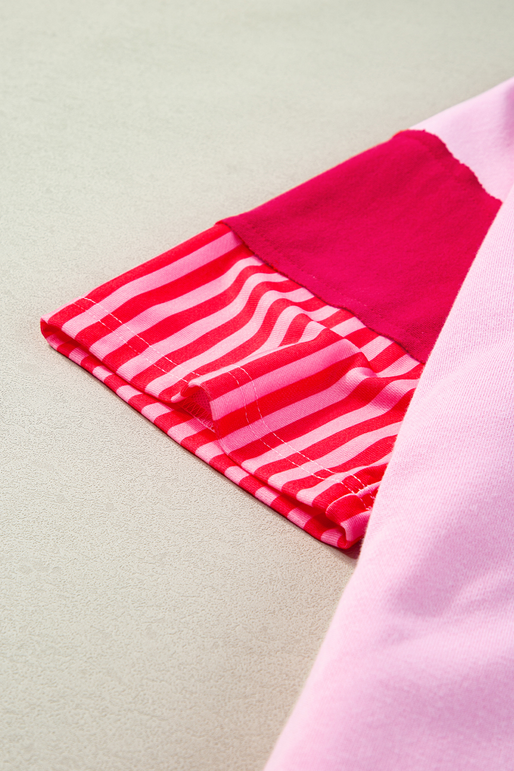 Pink Stripe Colorblock Patchwork Short Sleeve T Shirt Dress Pink Stripe Colorblock Patchwork Short Sleeve T Shirt Dress - Image 6