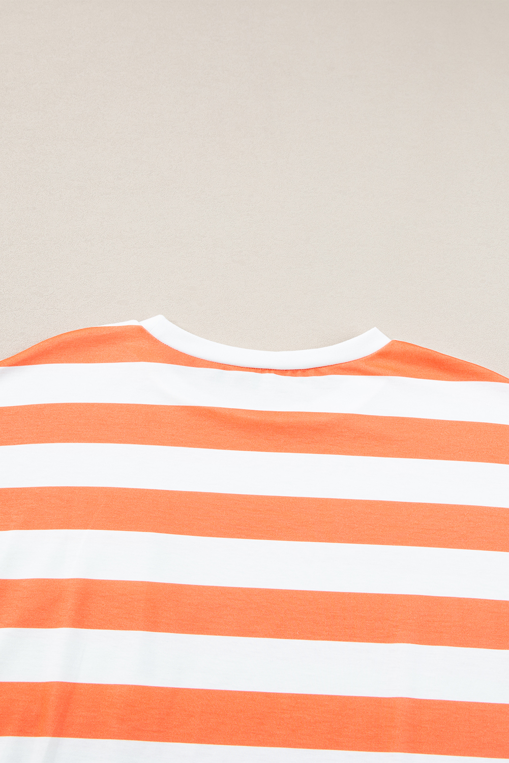 Orange Stripe Contrast Patch Pocket Drop Sleeve T Shirt Orange Stripe Contrast Patch Pocket Drop Sleeve T Shirt - Image 6