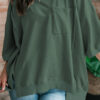 Bonbon Exposed Seam Chest Pocket Split Loose T Shirt