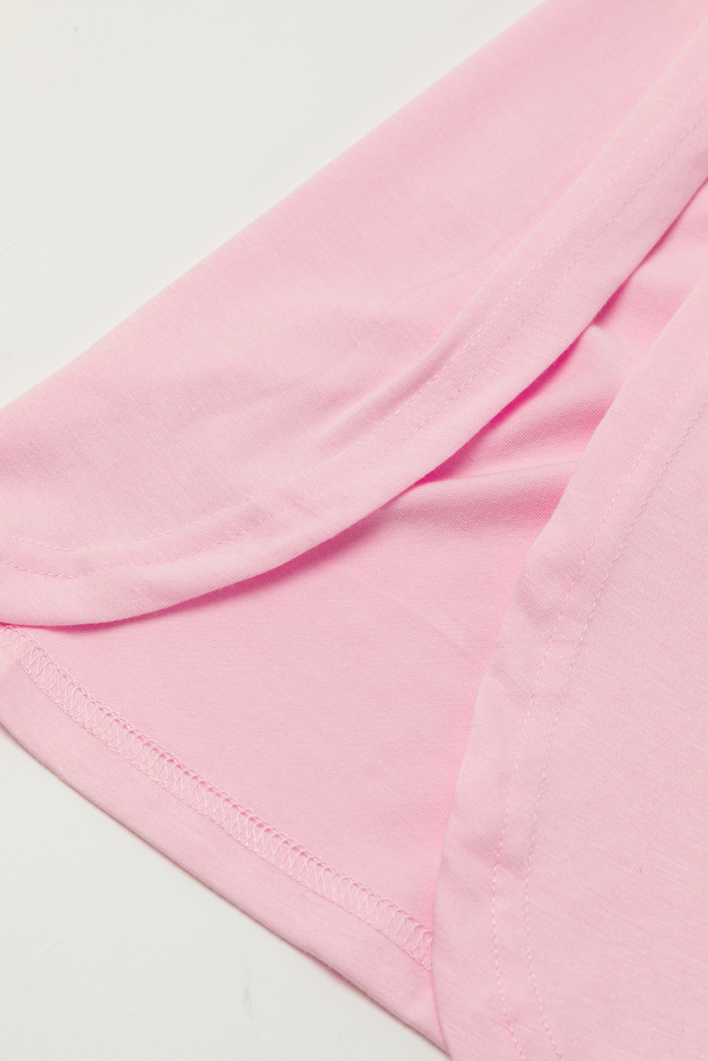 Pink V Neck Hidden Pocket Splits Maxi T-shirt Dress Pink V Neck Hidden Pocket Splits Maxi T-shirt Dress - Image 8