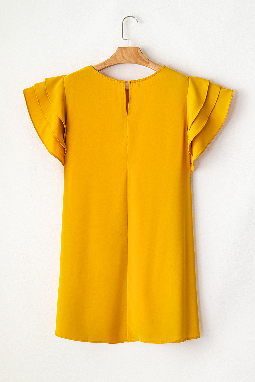 Grapefruit Orange Tiered Ruffled Sleeve Plus Size Mini Dress Grapefruit Orange Tiered Ruffled Sleeve Plus Size Mini Dress - Image 8