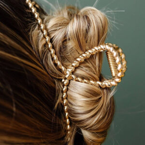 Gold Twist Large Alloy Hair Clip