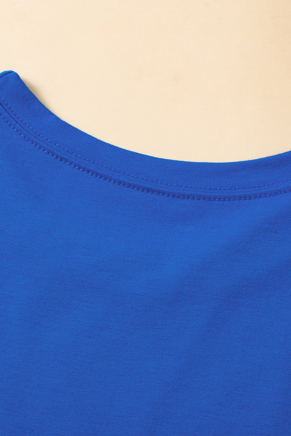Dark Blue Longline Short Sleeve Side Slit Drop Shoulder Top Dark Blue Longline Short Sleeve Side Slit Drop Shoulder Top - Image 8