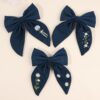 1pc Floral Embroidered Hair Bow Clip Designed for Women, Featuring an Elegant Barrette That Prevents Slipping, Inspired by French Style, Suitable for And Women